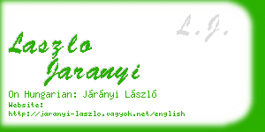 laszlo jaranyi business card